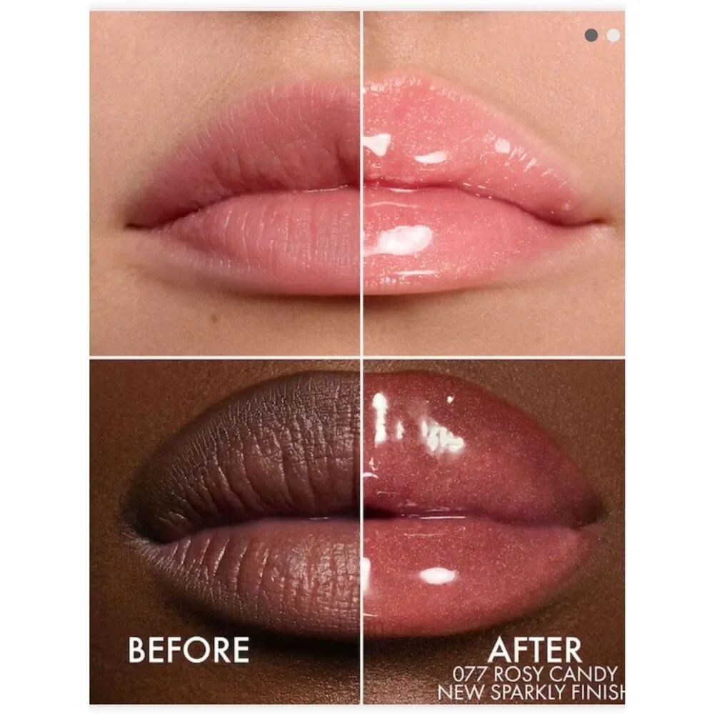 DIOR Lip Glow Oil Hydrating High-Shine Gloss in Rosy Candy
